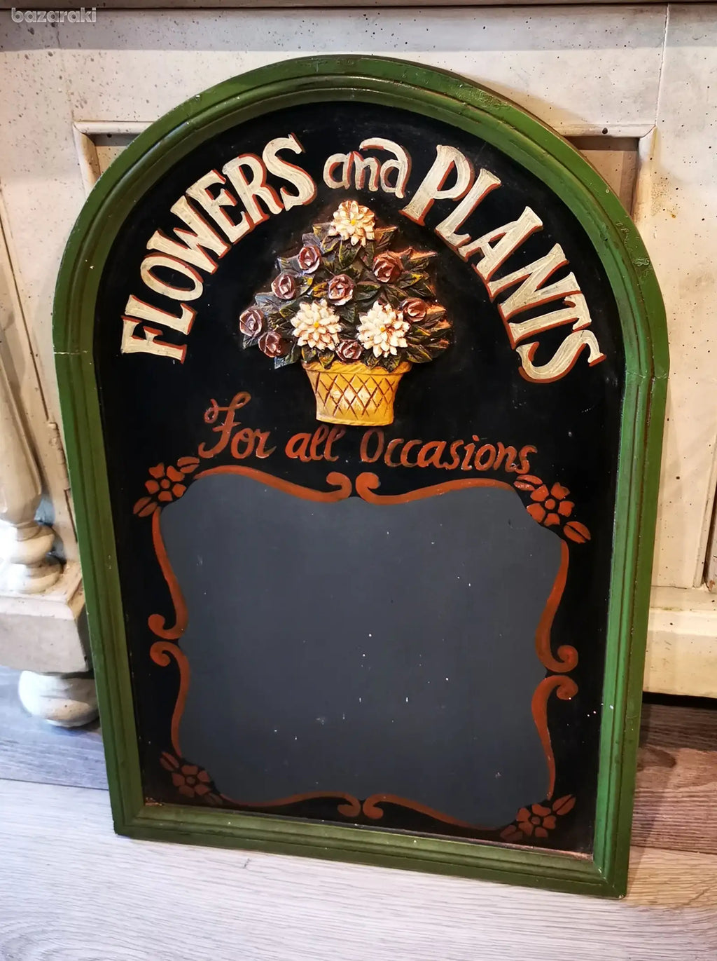Vintage wooden chalk board sign