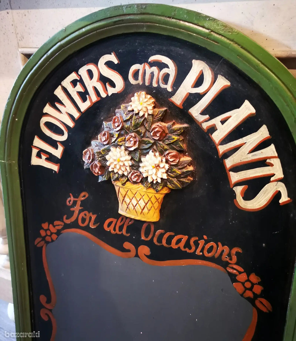 Vintage wooden chalk board sign