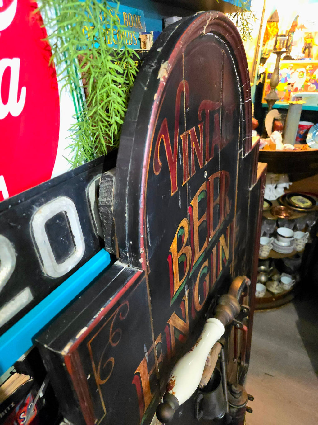 Vintage rare Ales & Stouts Beer Engine wooden sign