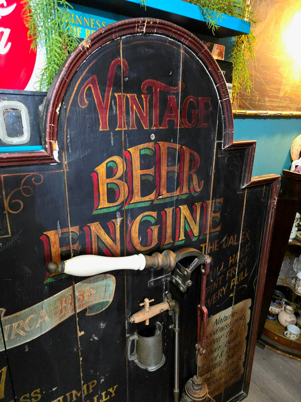 Vintage rare Ales & Stouts Beer Engine wooden sign