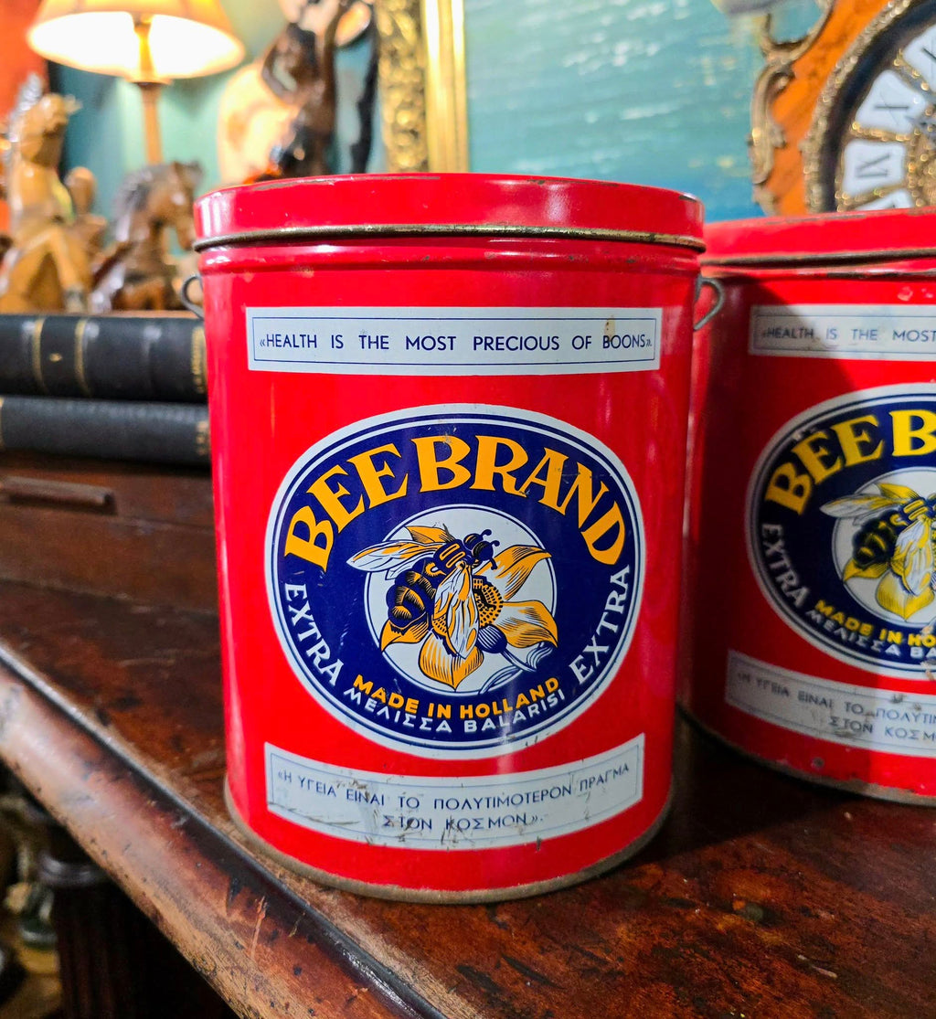 Vintage large Bee brand "Μέλισσα" tins
