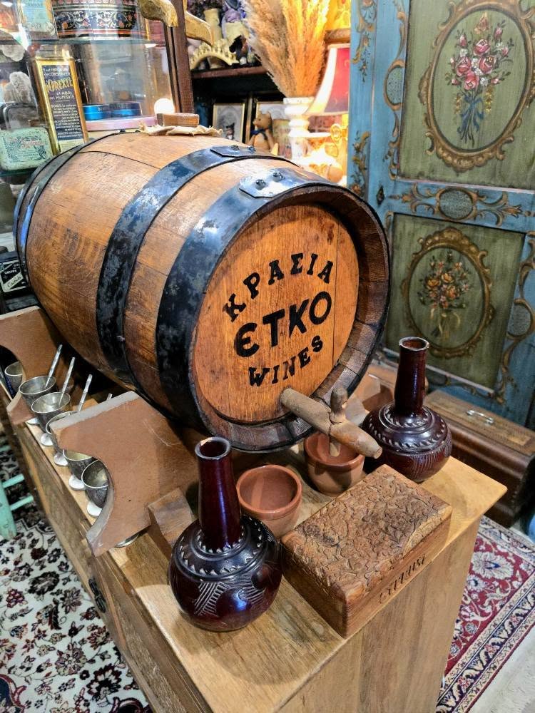 Vintage rare ΕΤΚΟ Κρασιά Wines wooden barrel