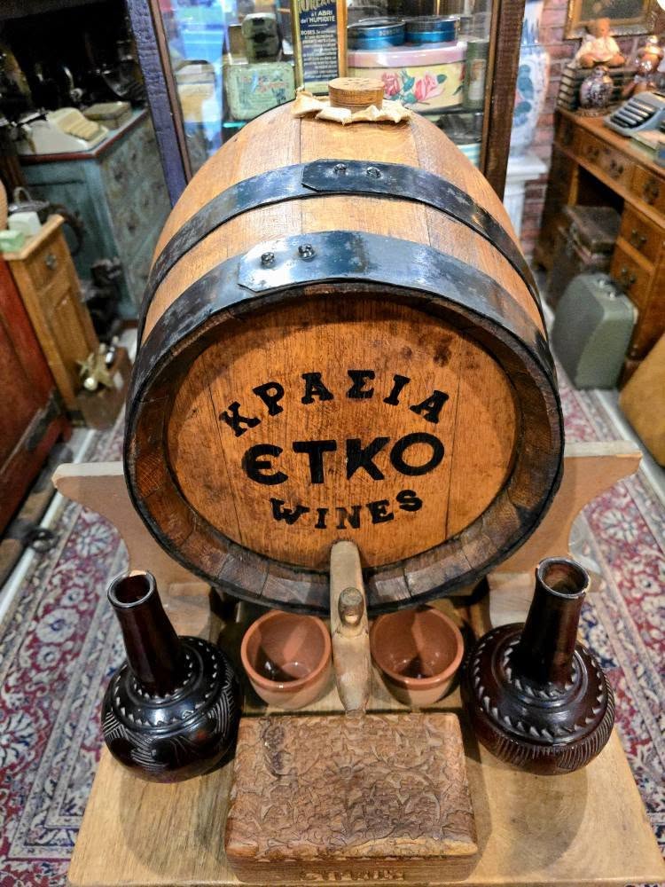 Vintage rare ΕΤΚΟ Κρασιά Wines wooden barrel