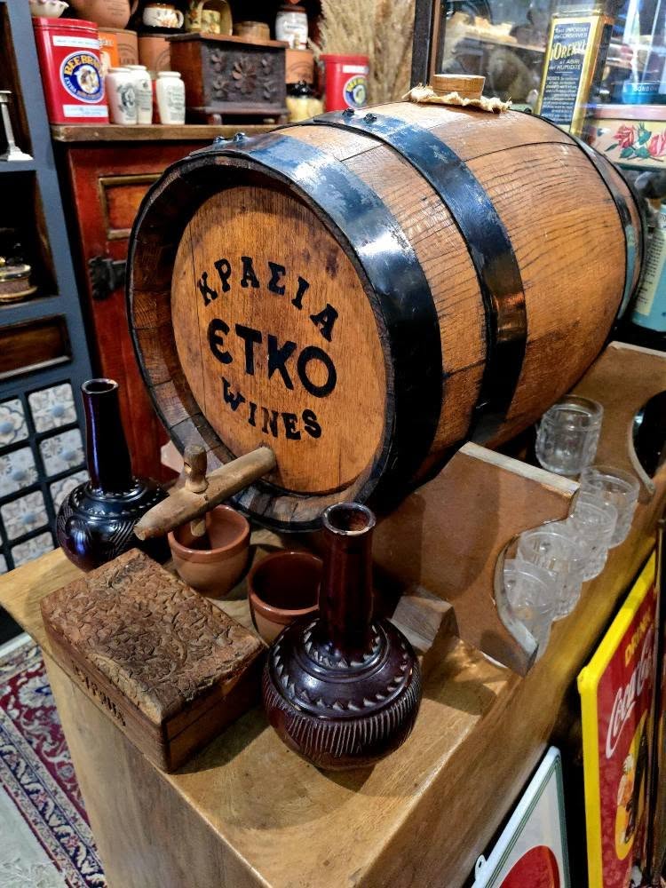 Vintage rare ΕΤΚΟ Κρασιά Wines wooden barrel