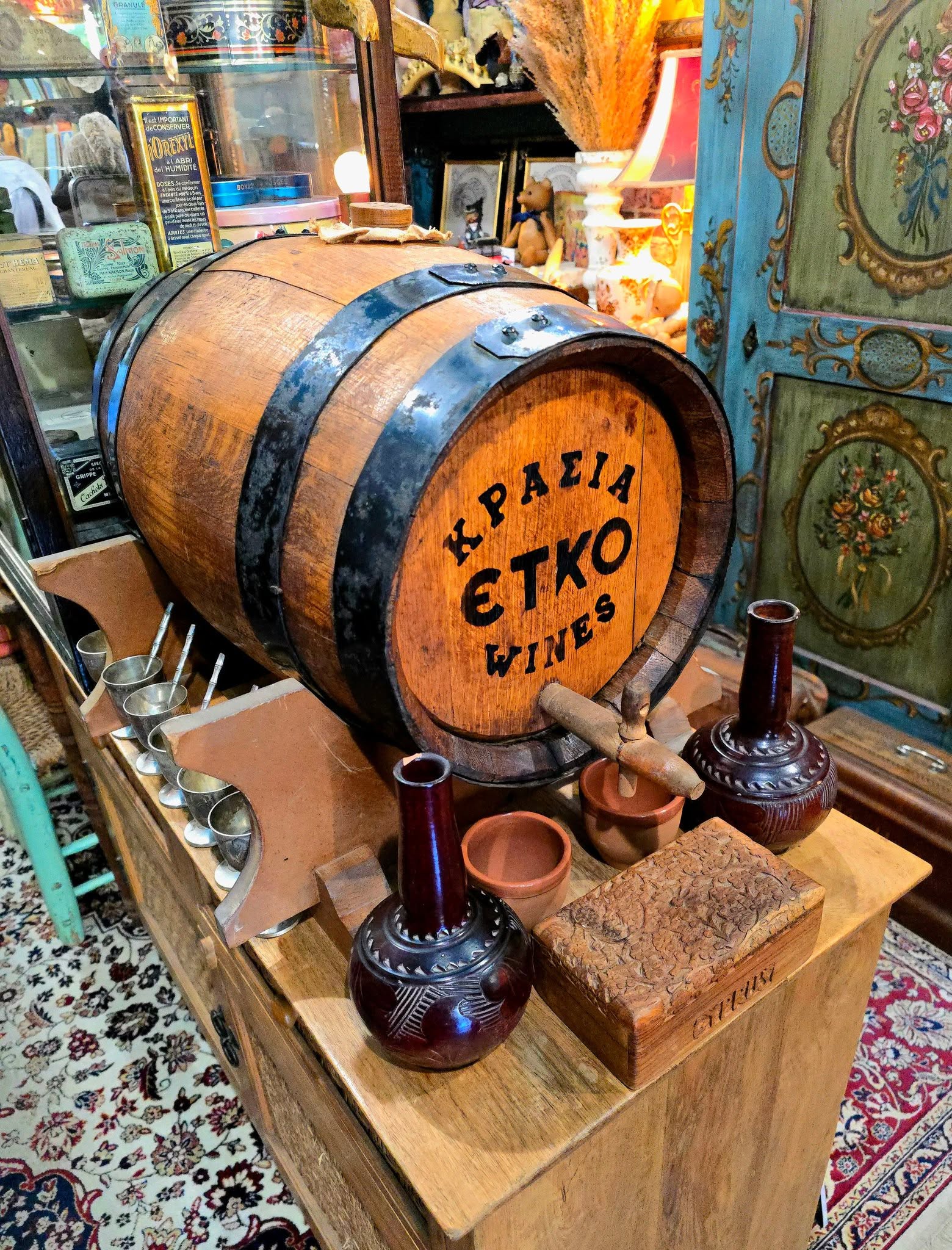 Vintage rare ΕΤΚΟ Κρασιά Wines wooden barrel