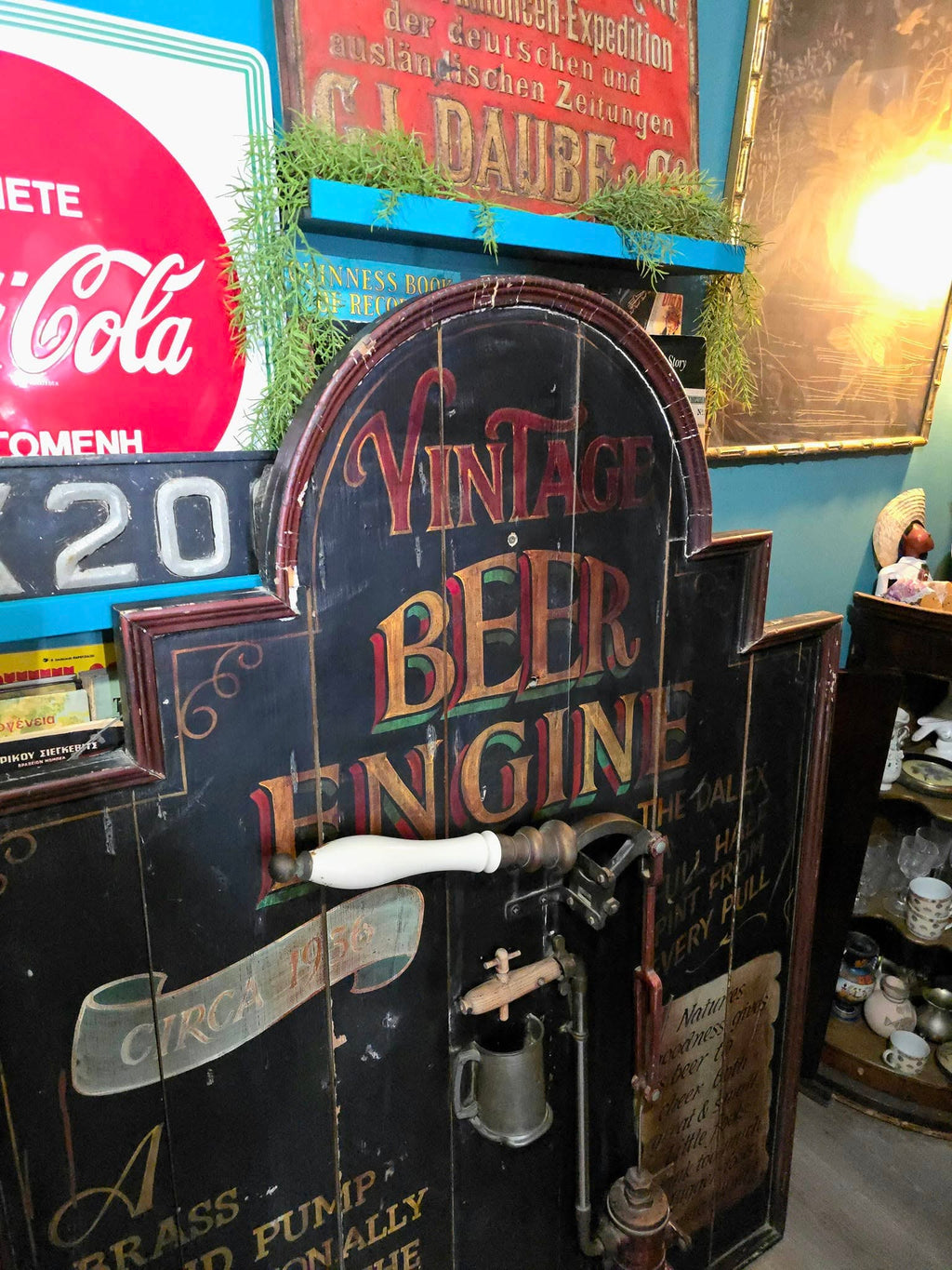 Vintage rare Ales & Stouts Beer Engine wooden sign