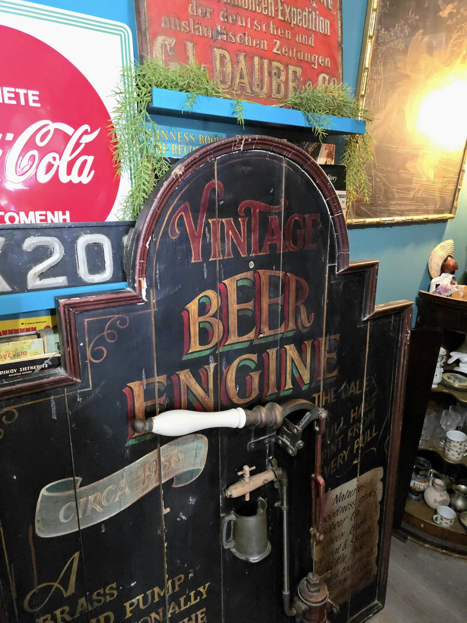 Vintage rare Ales & Stouts Beer Engine wooden sign