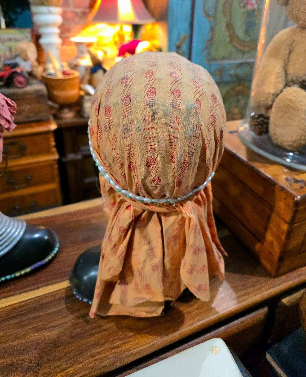 Vintage African Tribal Woman Head Statues