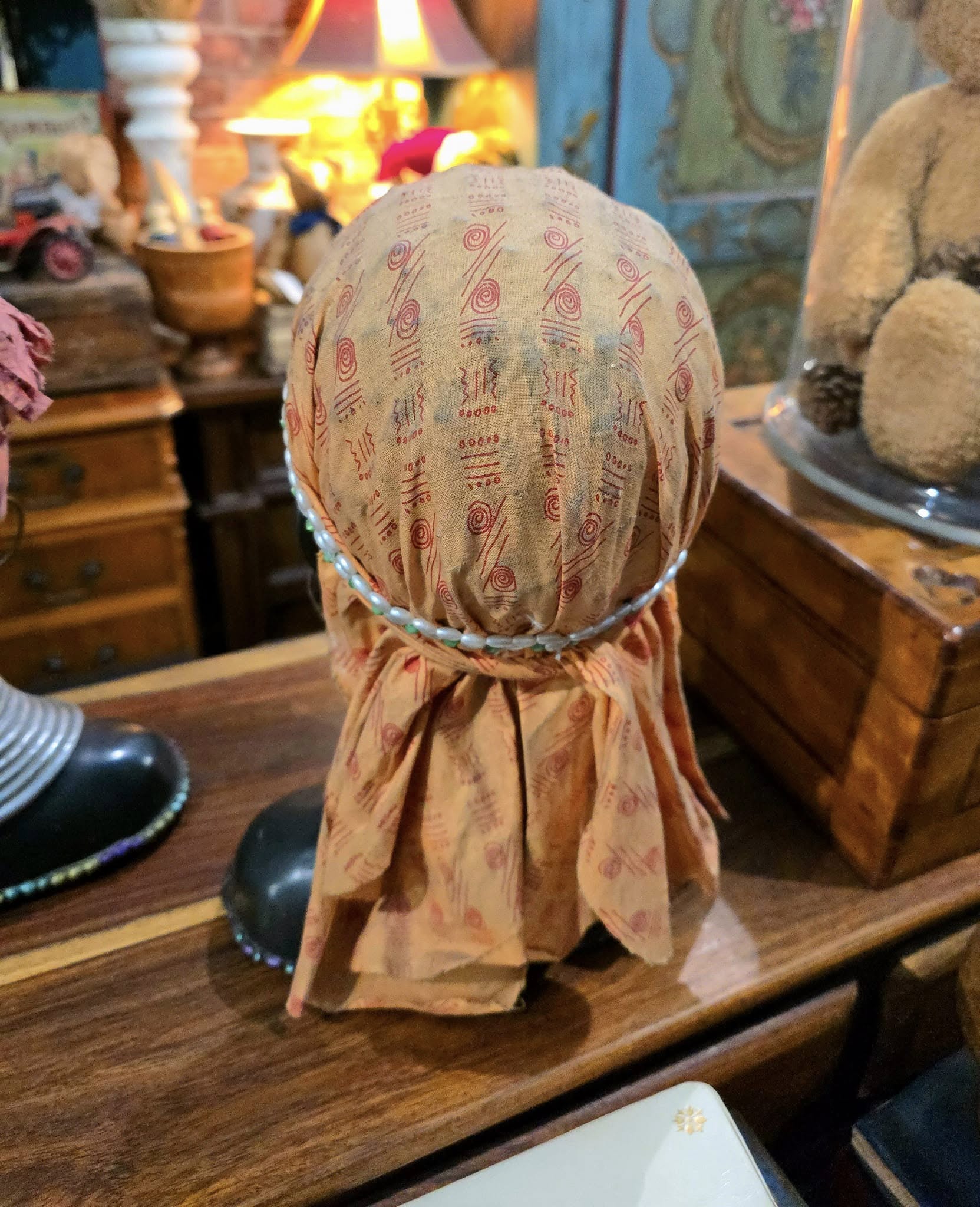 Vintage African Tribal Woman Head Statues