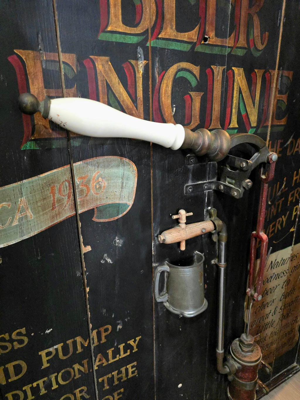 Vintage rare Ales & Stouts Beer Engine wooden sign