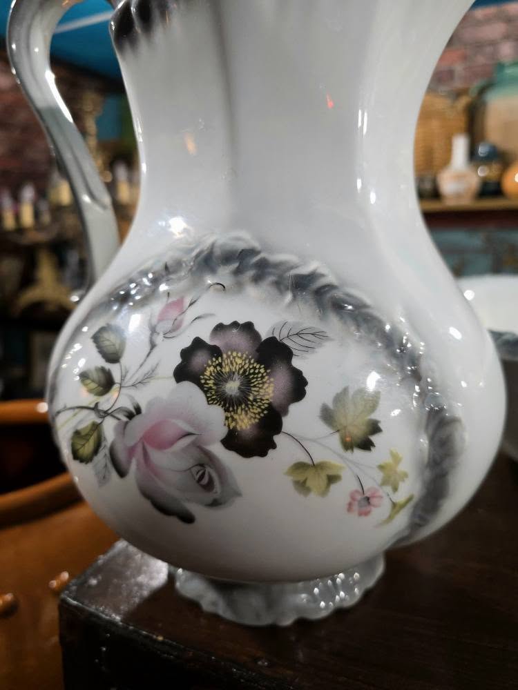 Vintage ceramic decorative pitcher bowl set