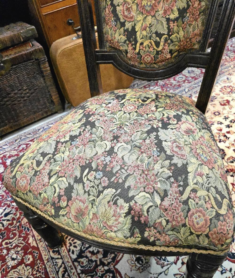 Antique Carved Walnut Nursery Side Chair