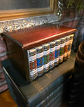 Antique beautiful carved wooden jewelry box