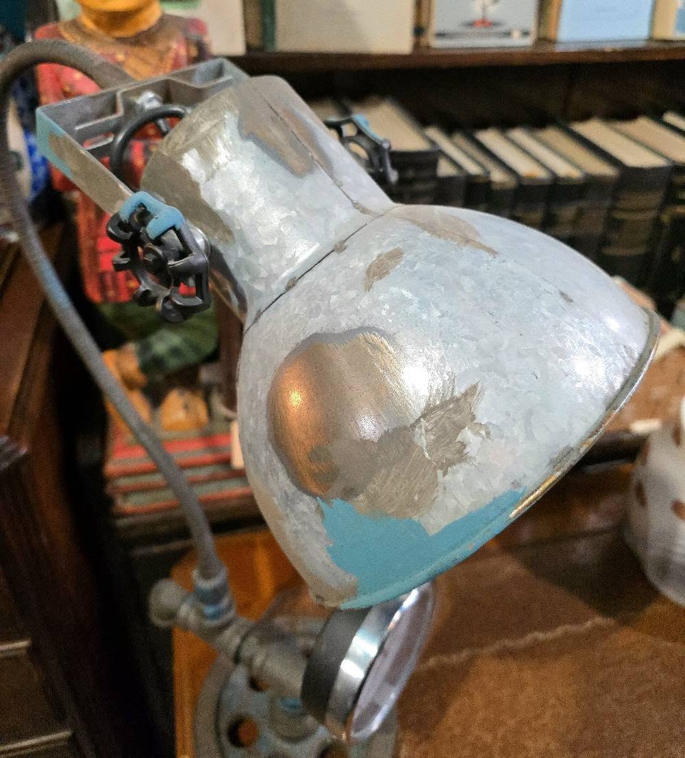 Vintage heavy industrial moving articulated lamp