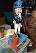 Vintage Uncle Sam Cast Iron Mechanic Coin Bank