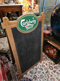 Vintage large wooden Carlsberg beer double side chalkboard shop display
