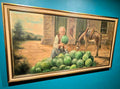 Vintage large handpainted Cyprus signed painting