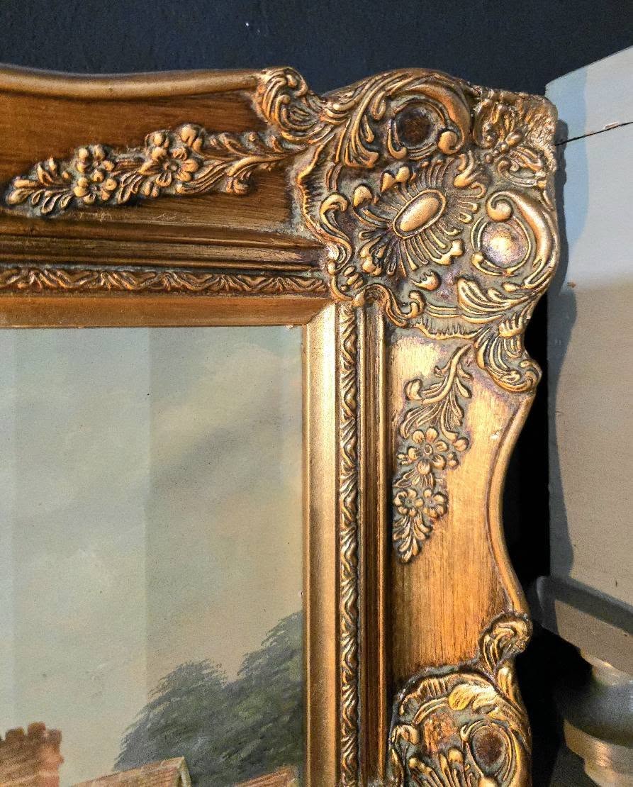 Vintage beautiful ornate signed painting "THE OLD SMITHEY PENSHURST KENT"