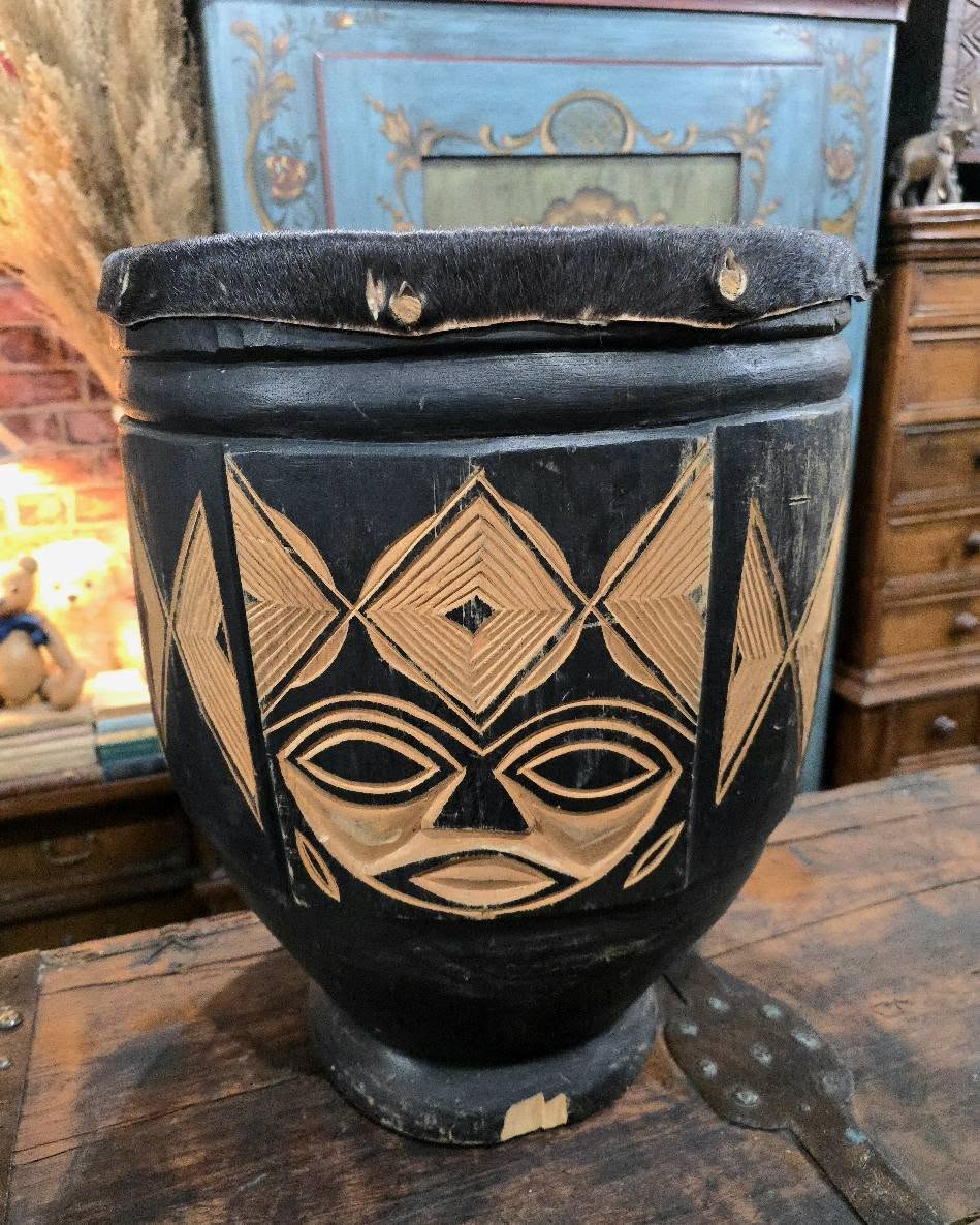 Vintage African Handmade drum