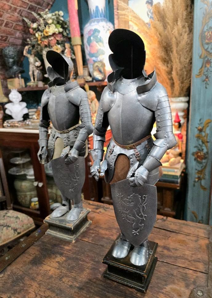 Vintage Medieval Knight Statue Figurines