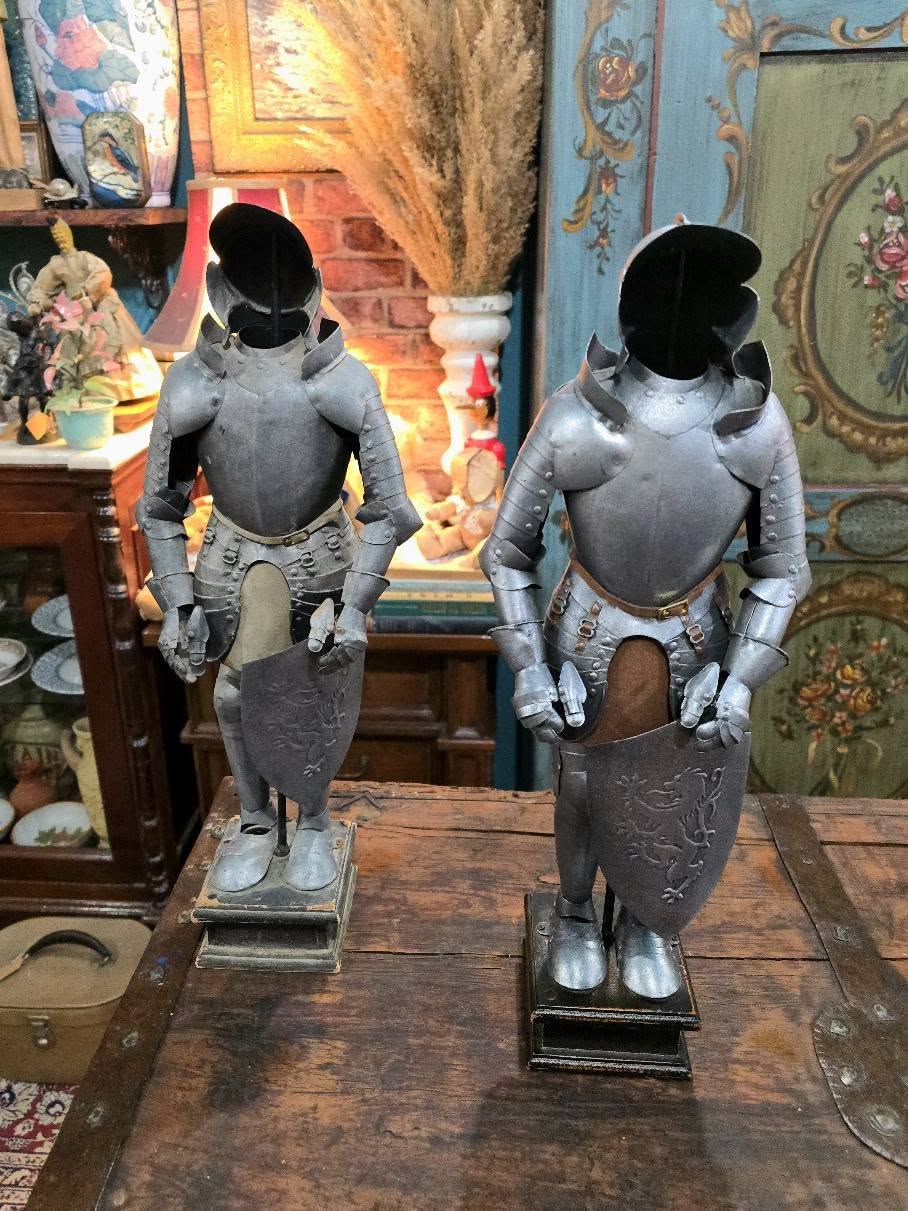 Vintage Medieval Knight Statue Figurines