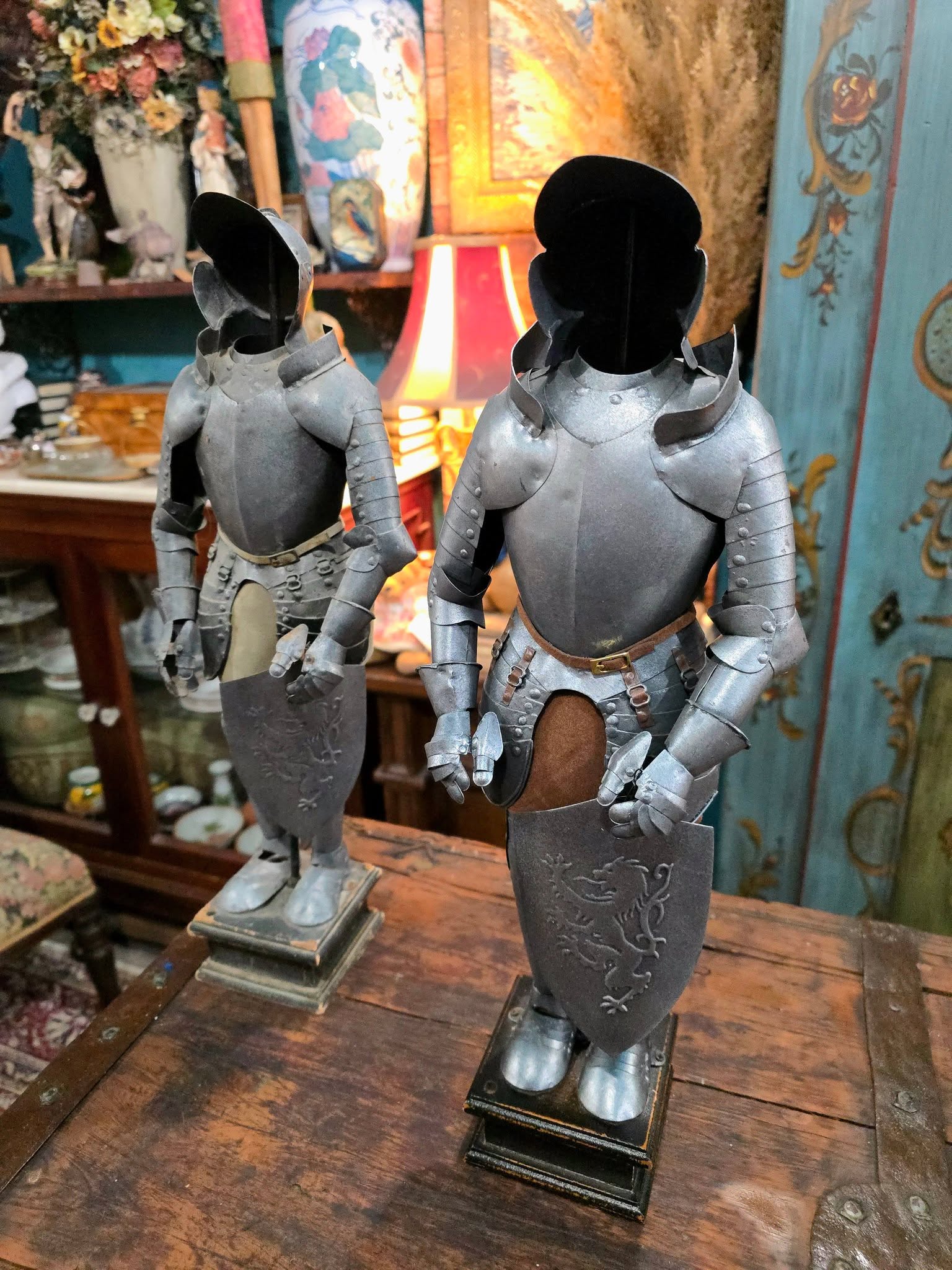 Vintage Medieval Knight Statue Figurines