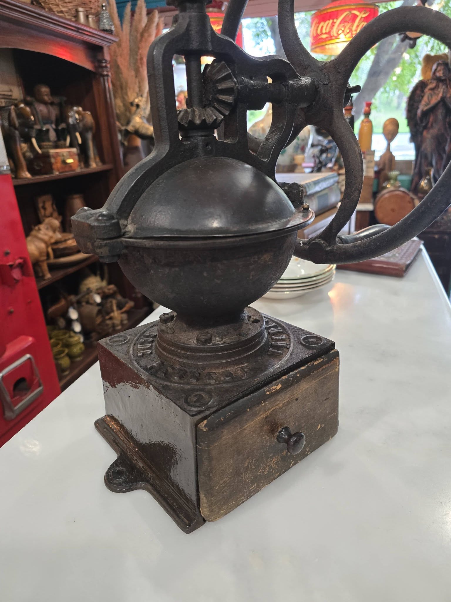 Antique cast iron Peugeot coffee grinder