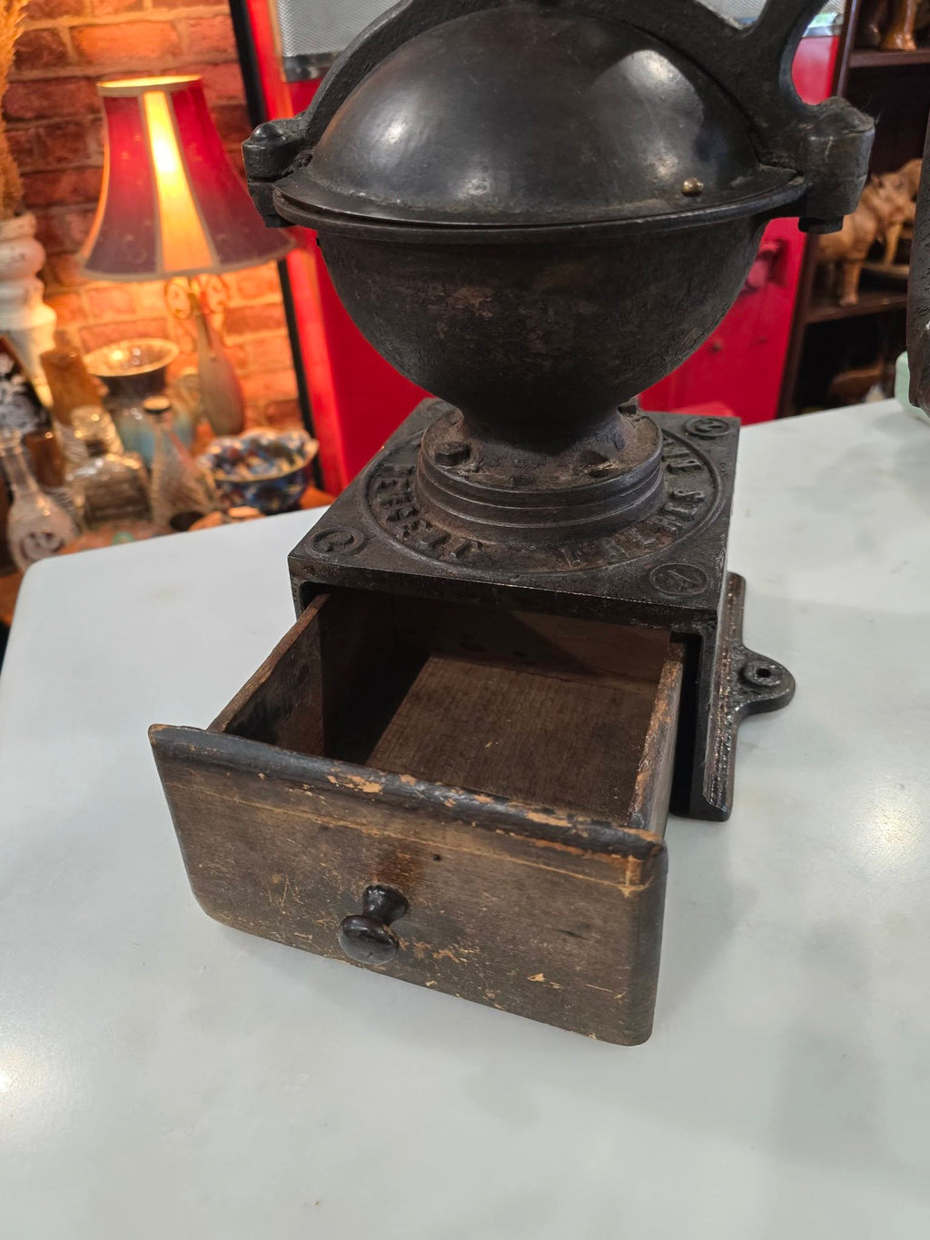 Antique cast iron Peugeot coffee grinder