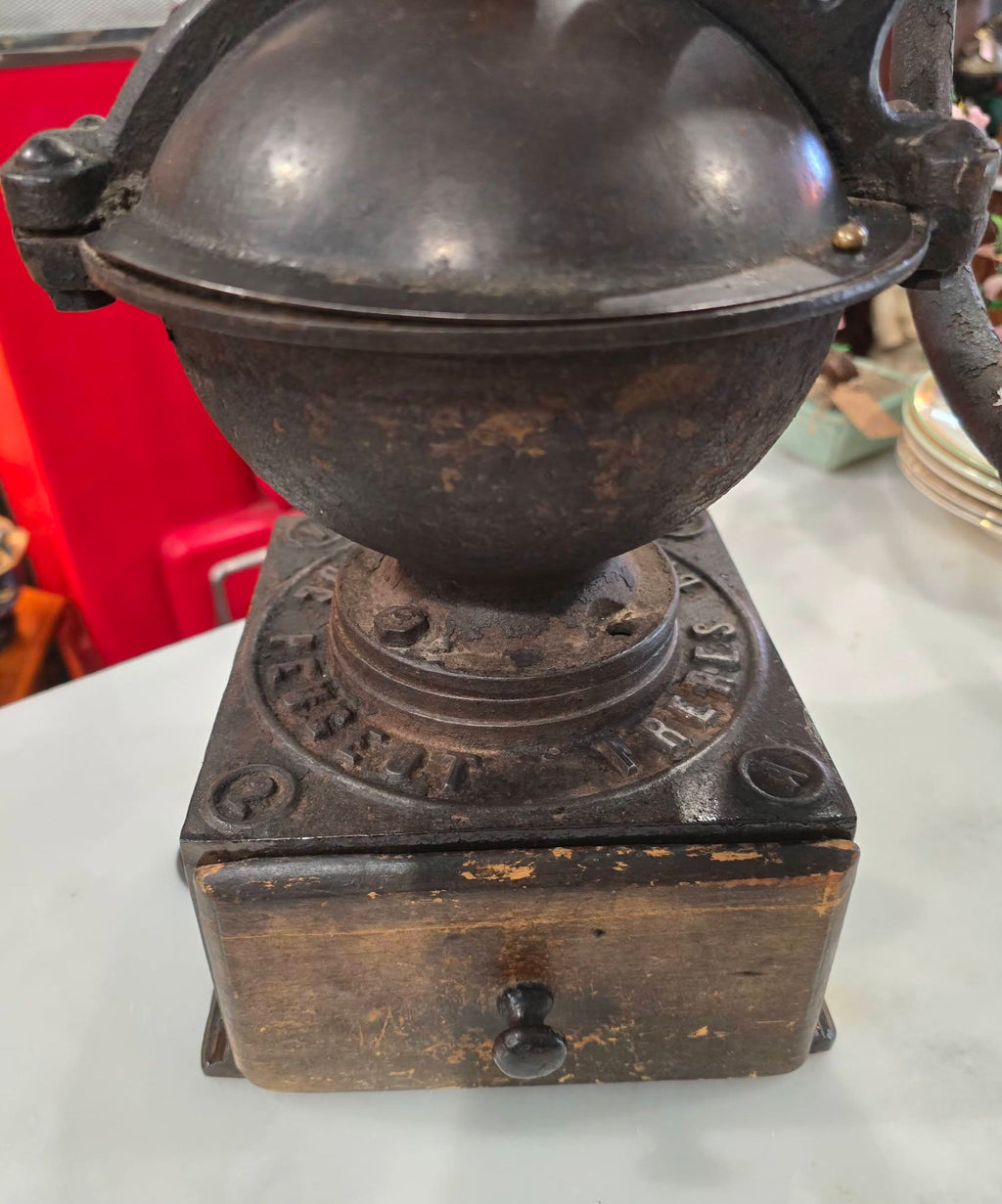 Antique cast iron Peugeot coffee grinder