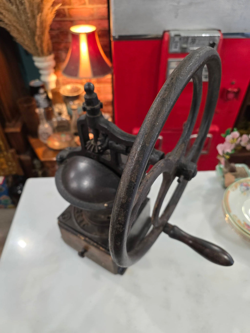 Antique cast iron Peugeot coffee grinder