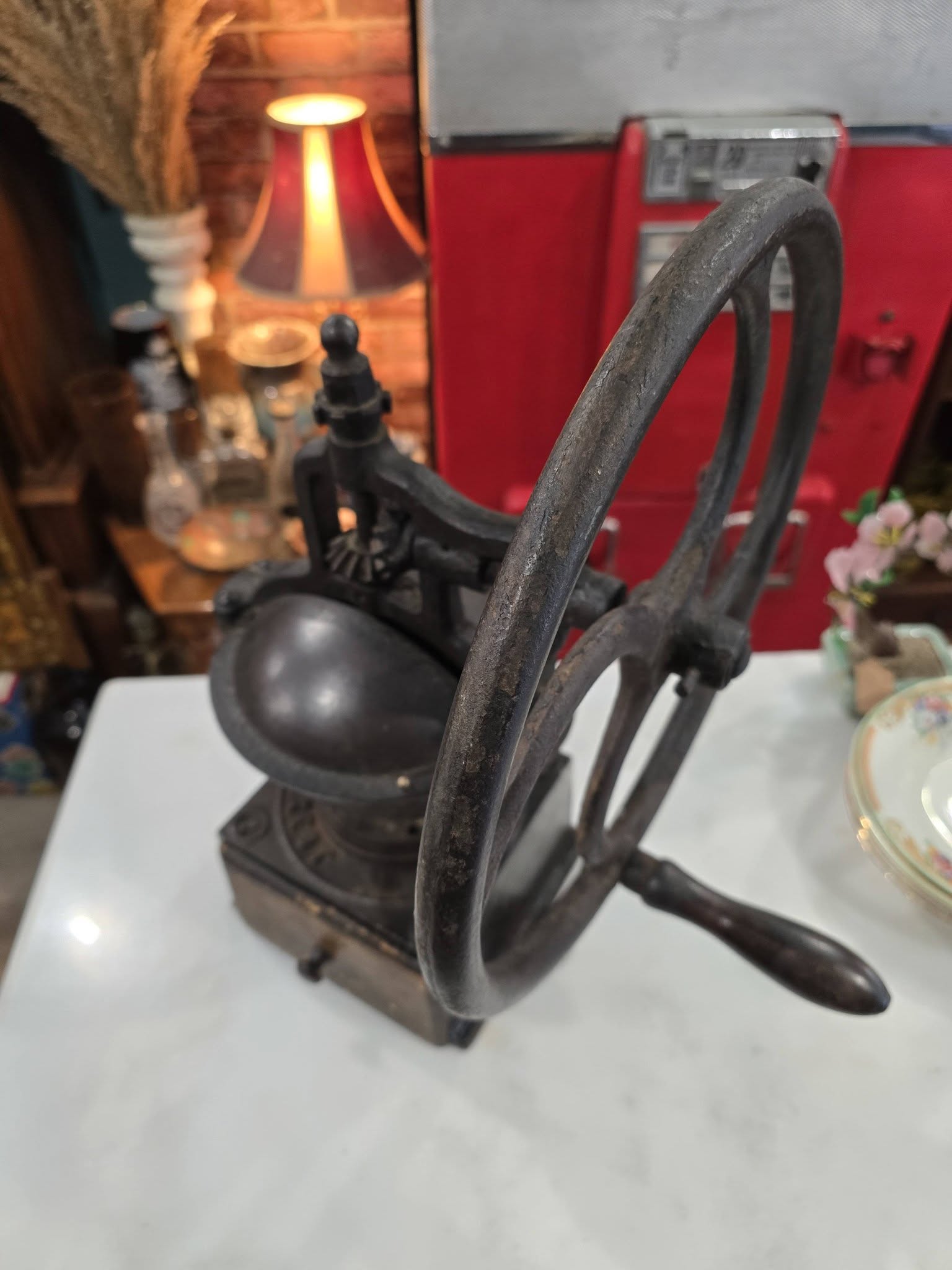 Antique cast iron Peugeot coffee grinder