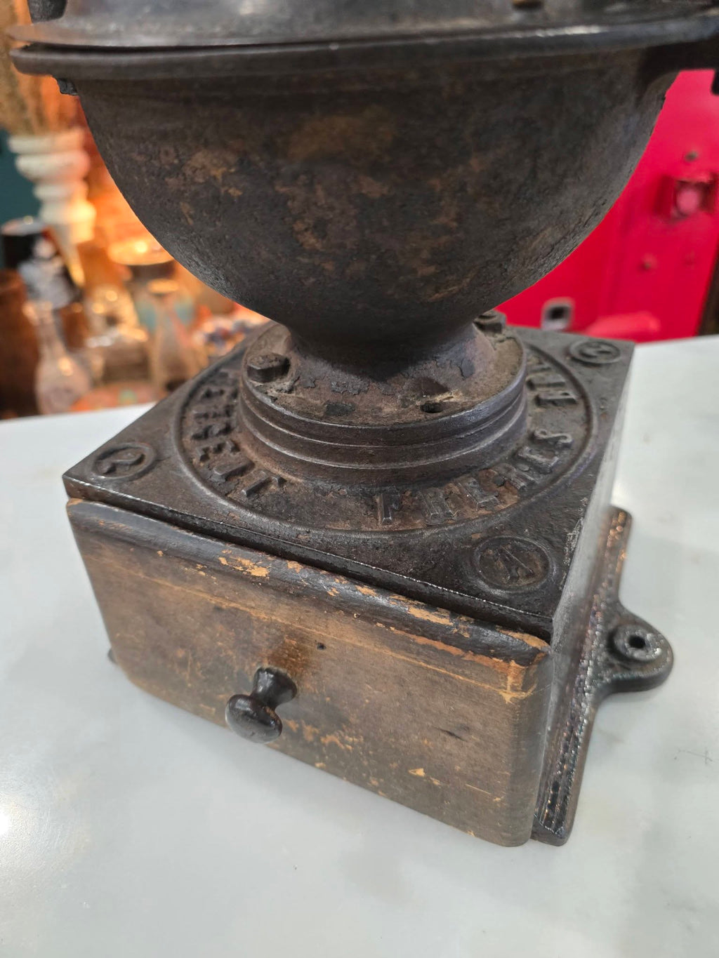Antique cast iron Peugeot coffee grinder
