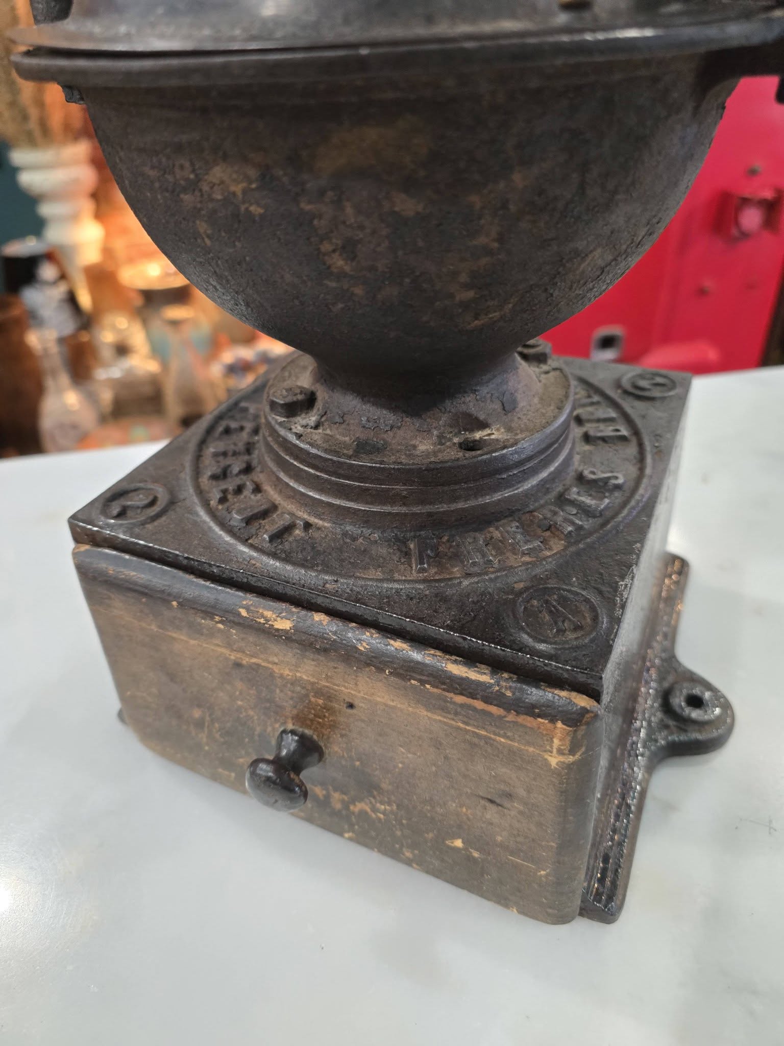 Antique cast iron Peugeot coffee grinder