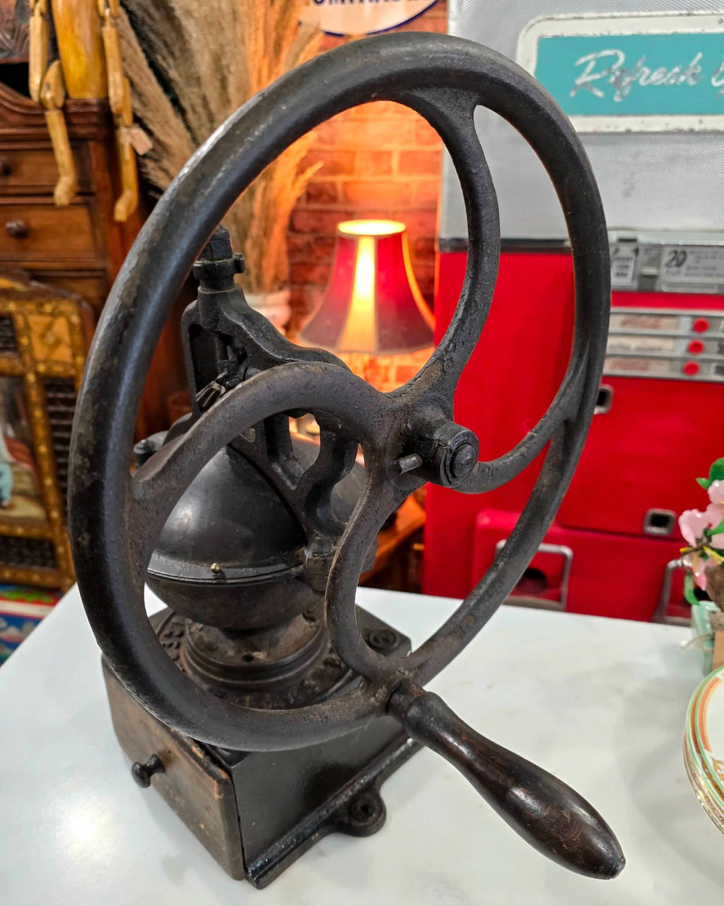 Antique cast iron Peugeot coffee grinder