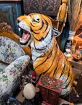 Vintage large 98cm ceramic 1970's Italian tiger