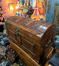 Antique beautiful wooden Chest Brass Inlaid Trunk
