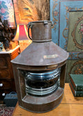 Antique 1924 Brass Nautical Ship Styrboard Light Lamp Lantern Hammar Göteborg