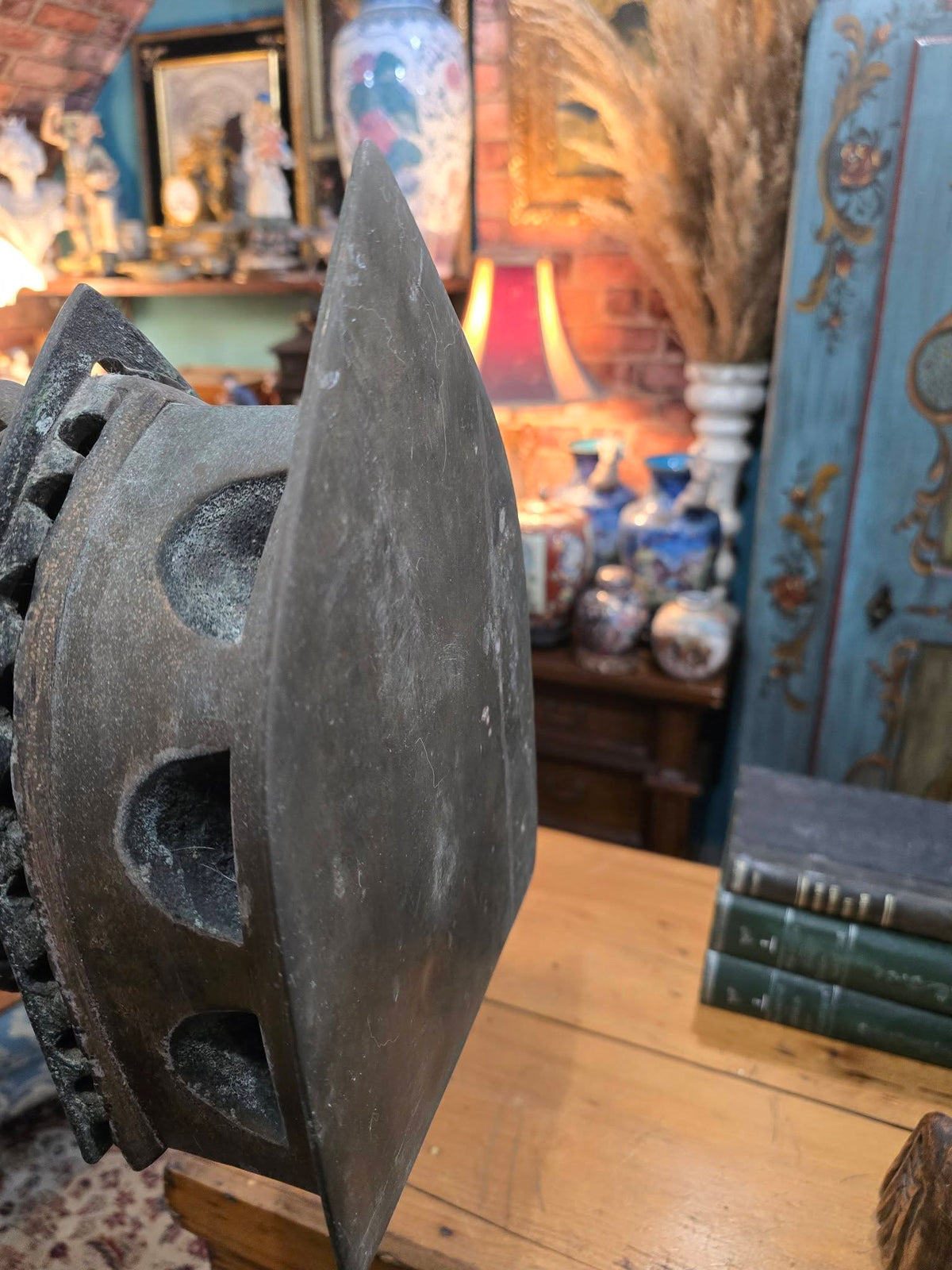 Antique 1900's Victorian large coal iron