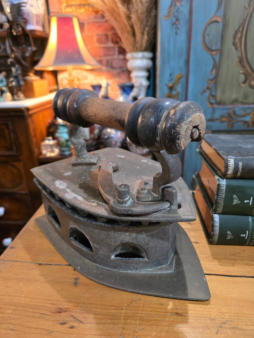 Antique 1900's Victorian large coal iron