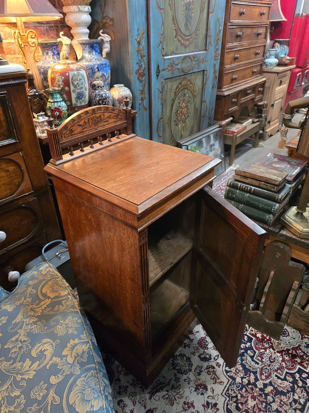 Antique wooden ornate cabinet