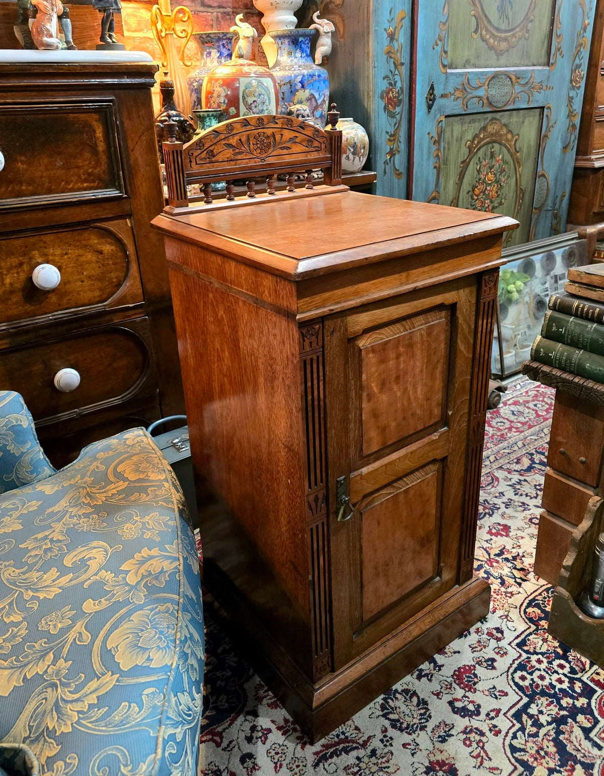 Antique wooden ornate cabinet