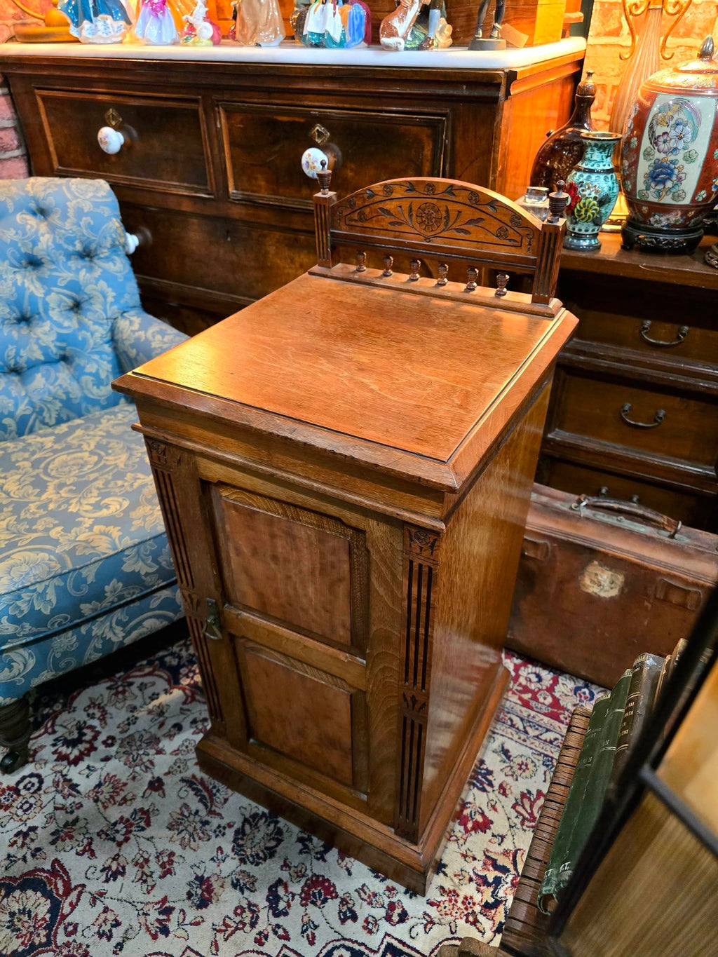 Antique wooden ornate cabinet
