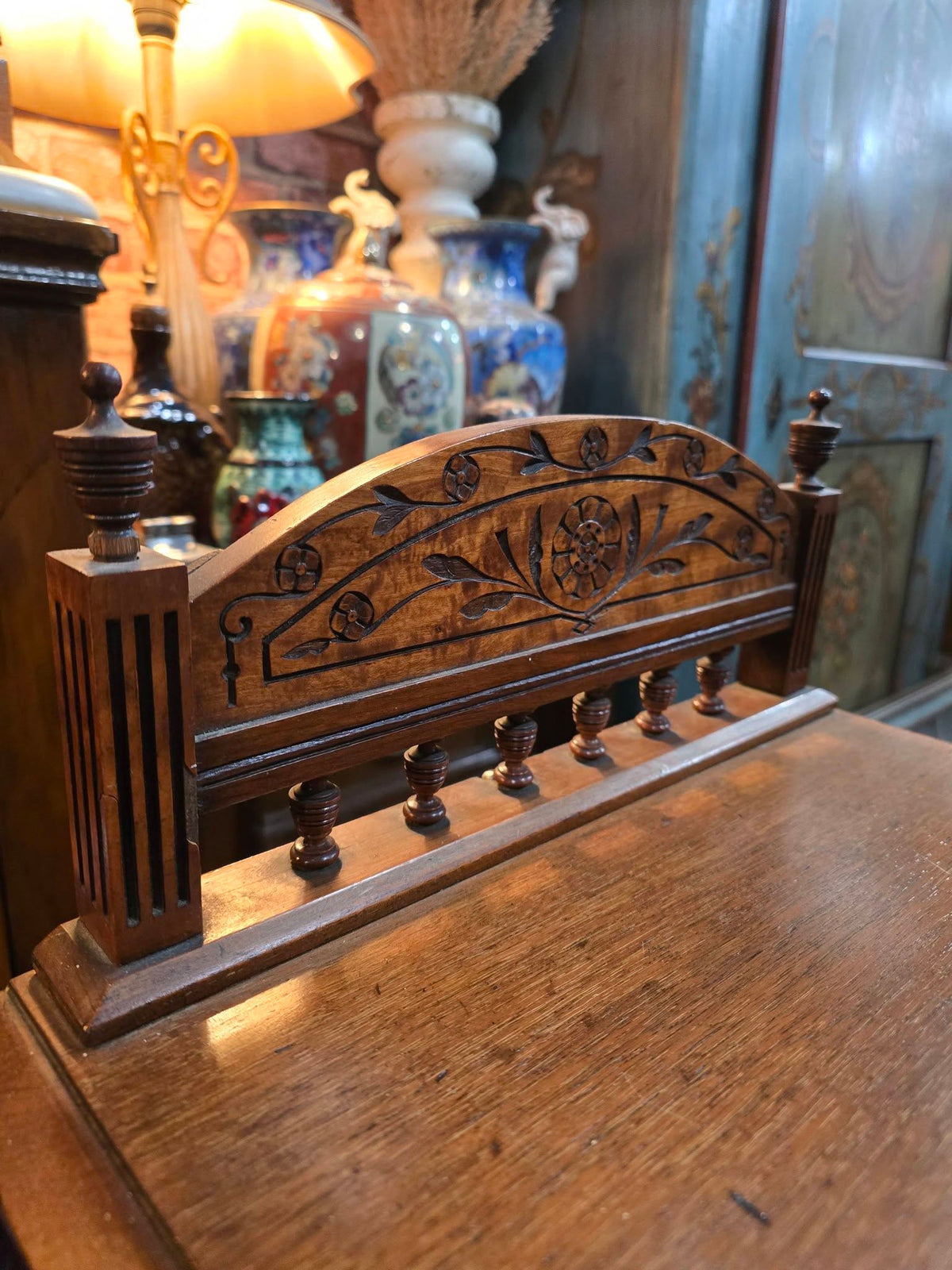 Antique wooden ornate cabinet