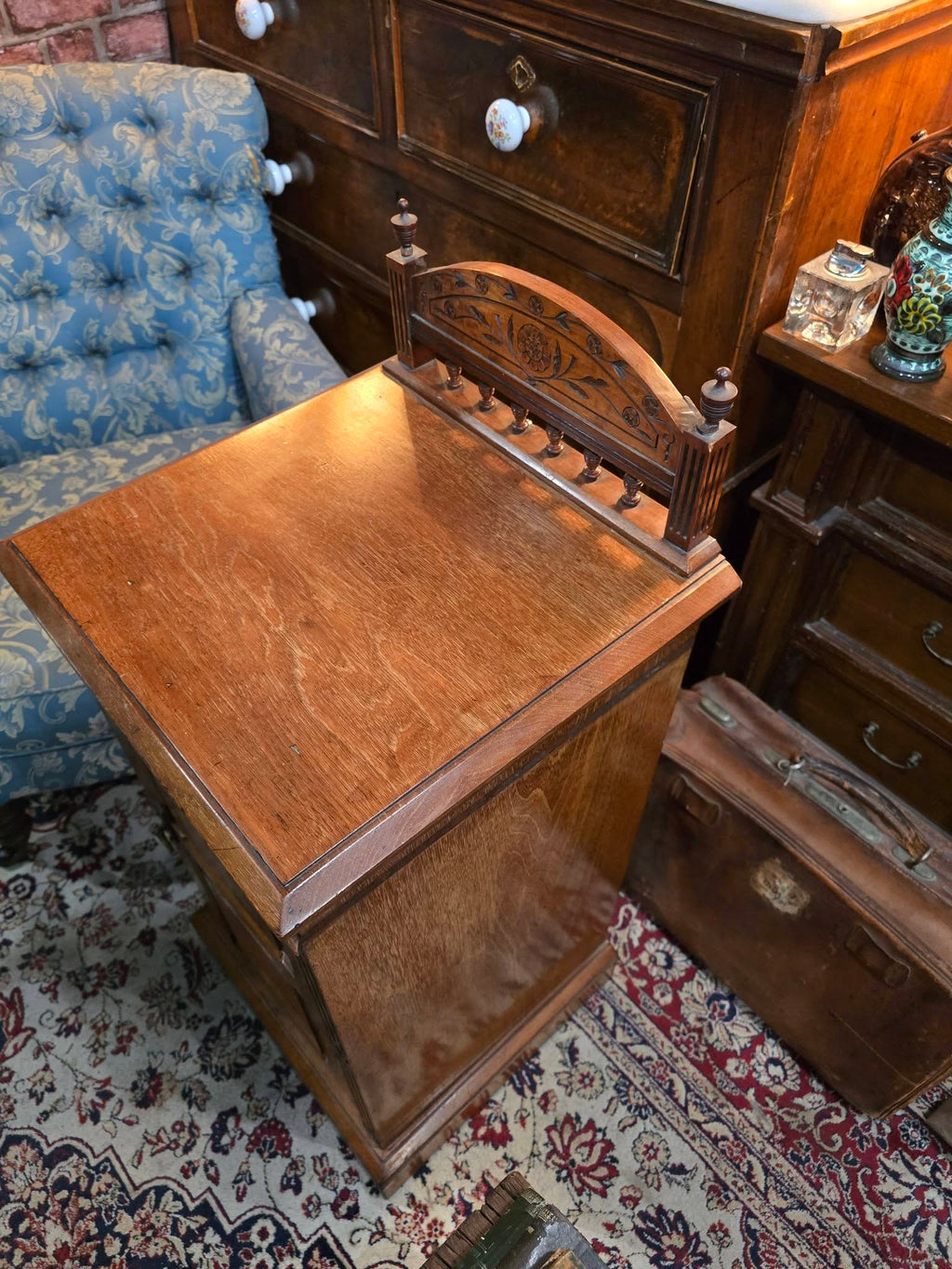 Antique wooden ornate cabinet