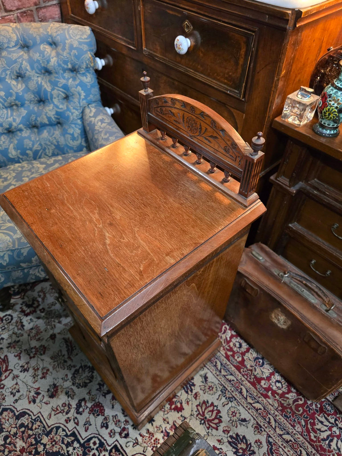 Antique wooden ornate cabinet