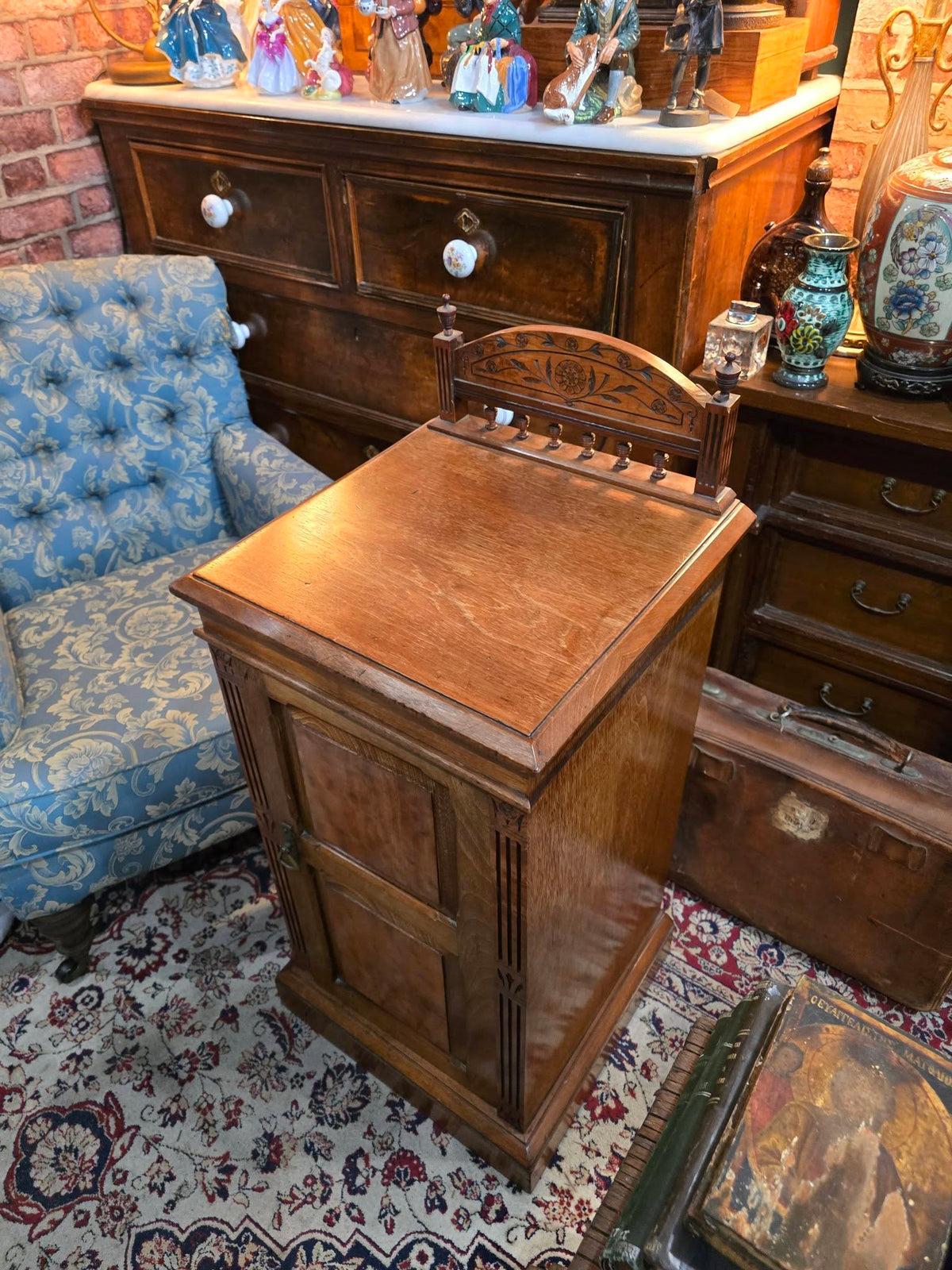 Antique wooden ornate cabinet