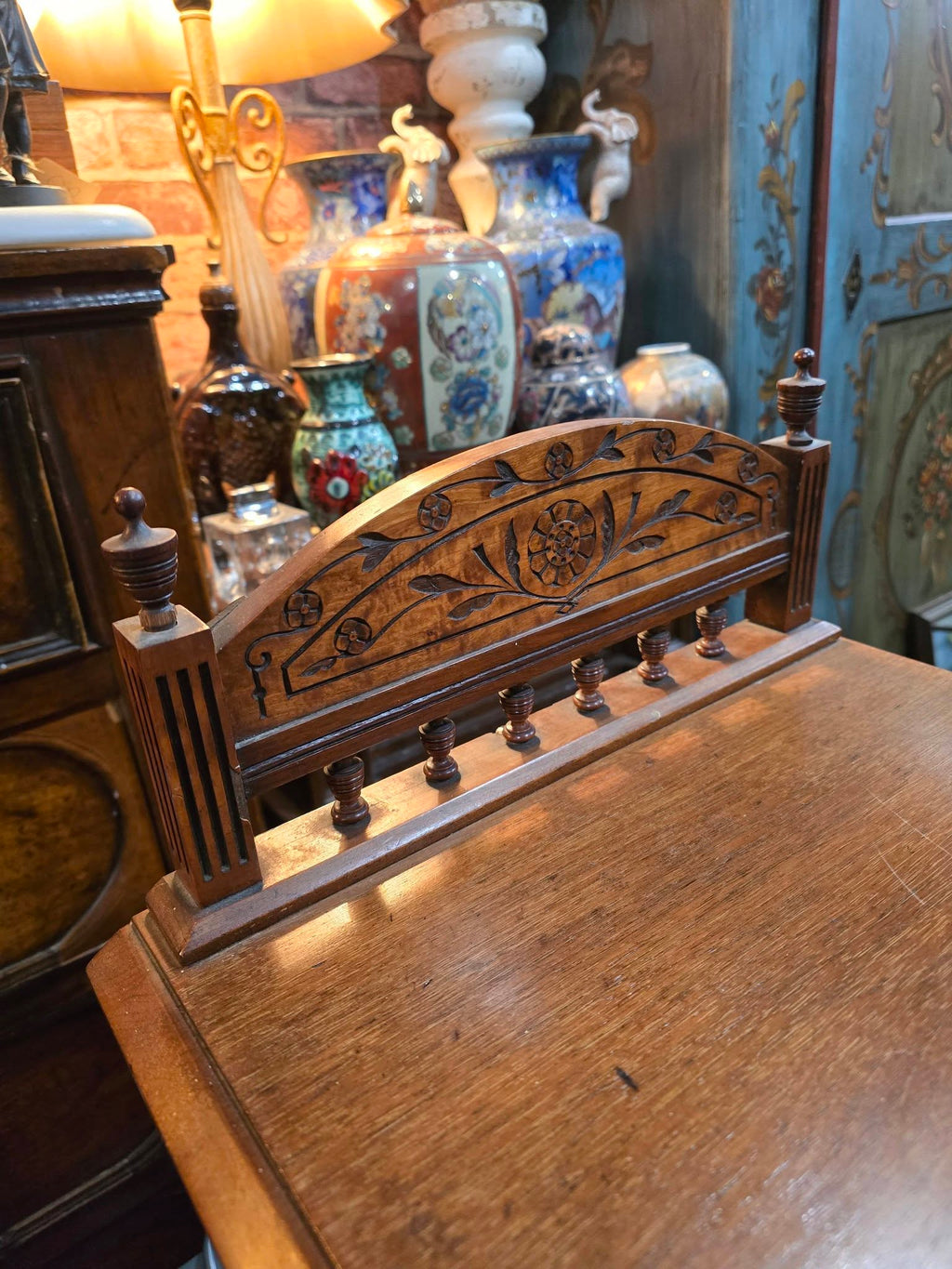 Antique wooden ornate cabinet