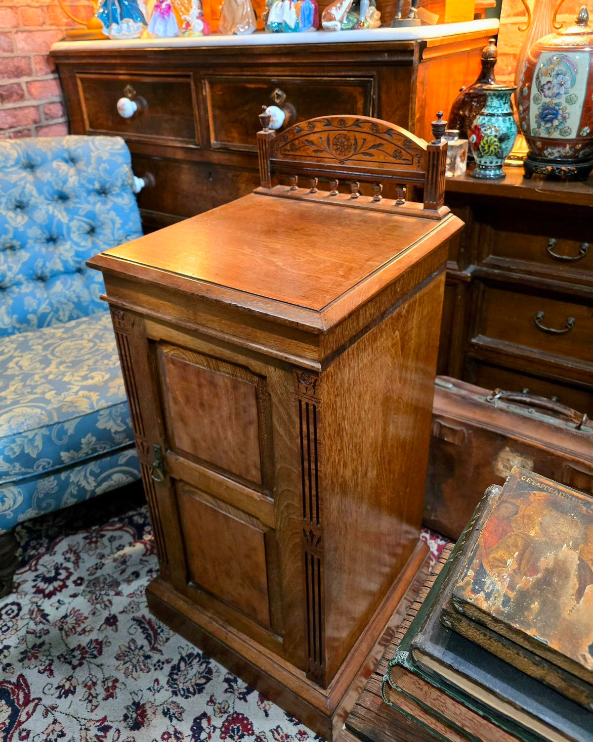 Antique wooden ornate cabinet
