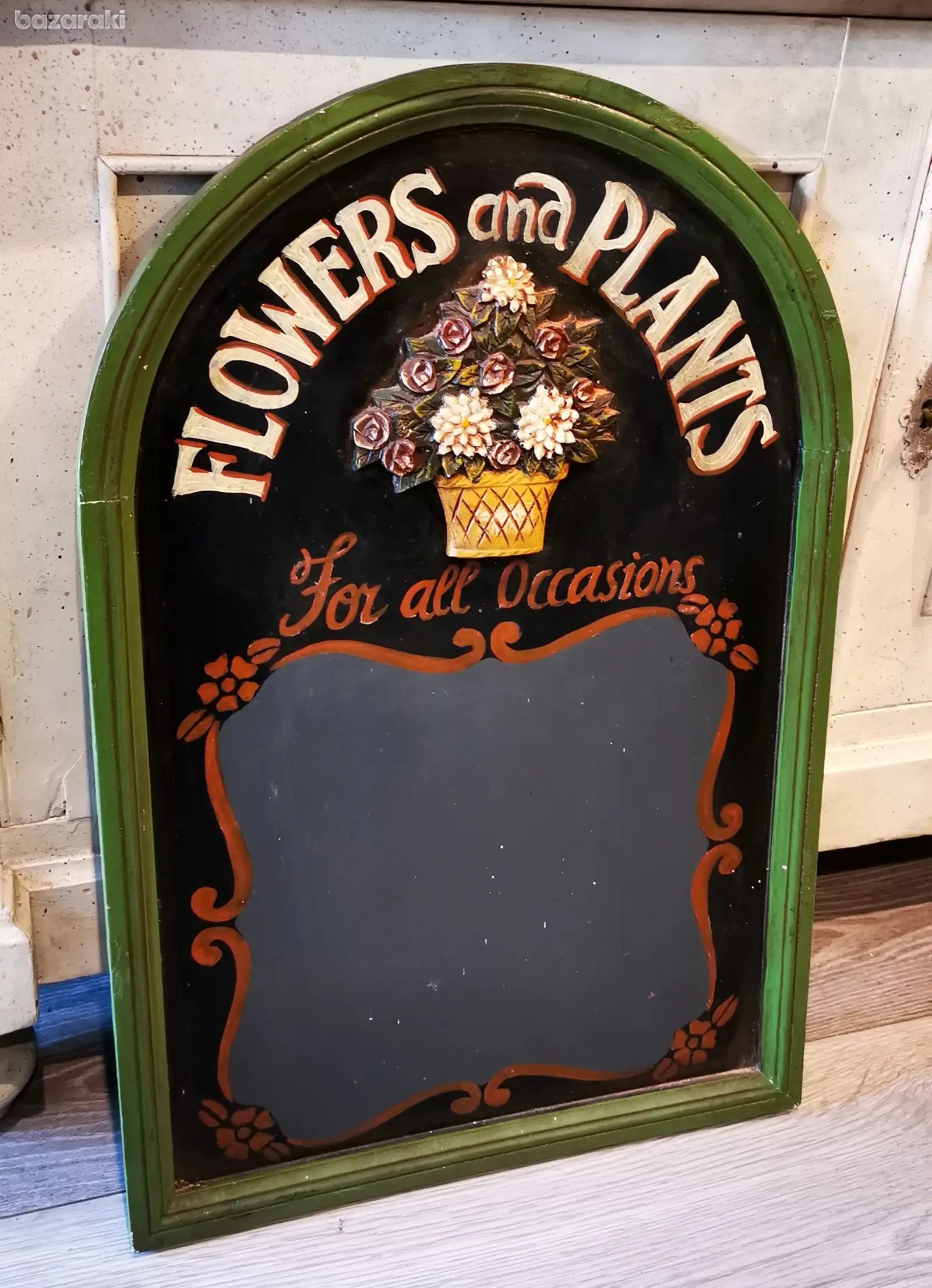Vintage wooden chalk board sign