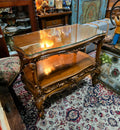 Antique gorgeous and dynamic barocco, with wheels drawer,mahogany wooden trolley